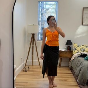 SHEIN neon orange tank top Size S #y2k